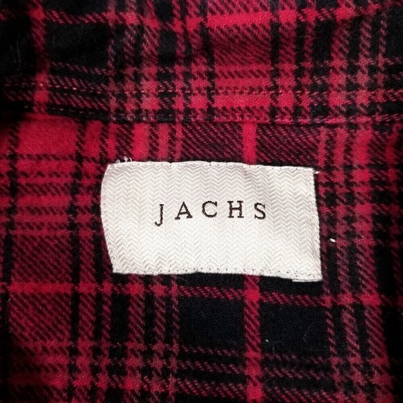 JACHS New York Brawny Lumberjack Cotton Flannel Shirt Mens XL Red Black Plaid - Picture 7 of 7